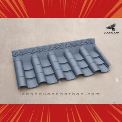 Ngói Nhựa (A) PVC Cao Cấp khổ 45x105cm Màu Xanh Ghi