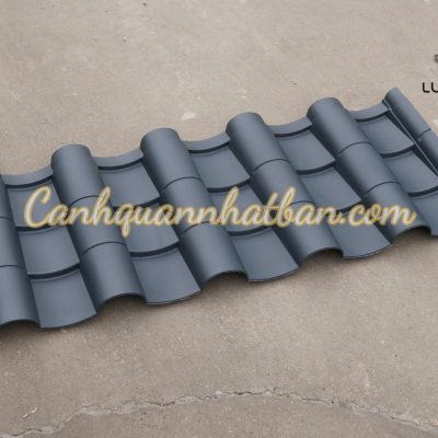 Ngói Nhựa (B) PVC Cao Cấp khổ 45x105cm Màu Xanh Ghi