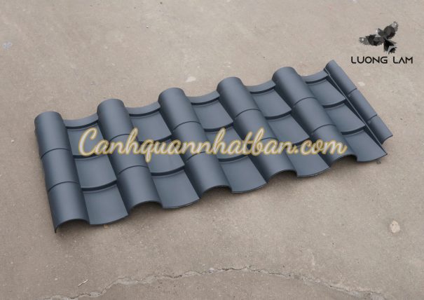 Ngói Nhựa (B) PVC Cao Cấp khổ 45x105cm Màu Xanh Ghi