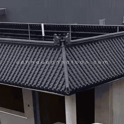 Tấm Ngói Nhật Khổ 60x110cm Tấm Nối (B) Màu Đen - Ảnh 4