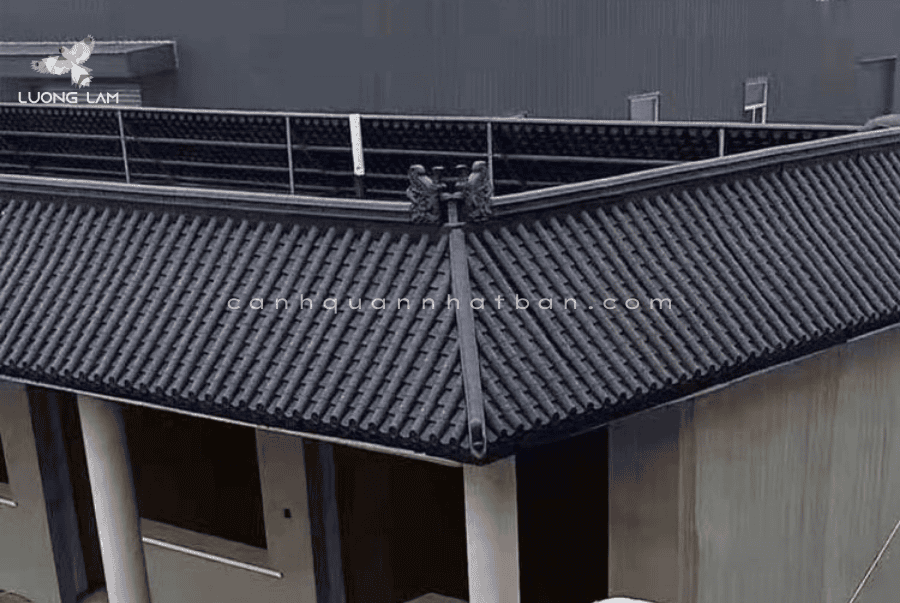 Tấm Ngói Nhật Khổ 60x110cm Tấm Nối (B) Màu Đen - Ảnh 4
