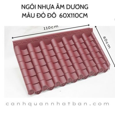 Alternative view of Ngói Nhựa Âm Dương Khổ 60x110cm Màu Đỏ