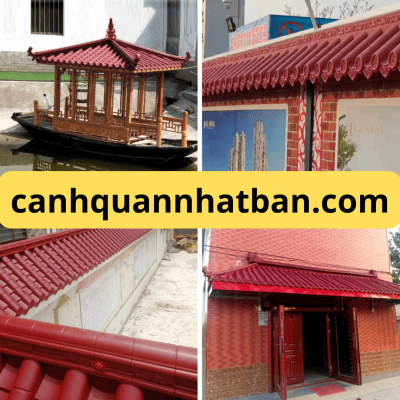 Tấm Ngói Nhật Khổ 60x110cm Tấm Nối (B) Màu Đỏ - Ảnh 3