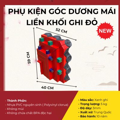 PHỤ KIỆN GÓC  DƯƠNG MÁI  LIỀN KHỐI GHI  ĐỎ